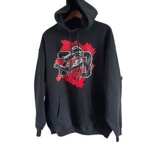 Michael Jordan 23 Black Hoodie Sweatshirt GOAT Pullover Red Size XL